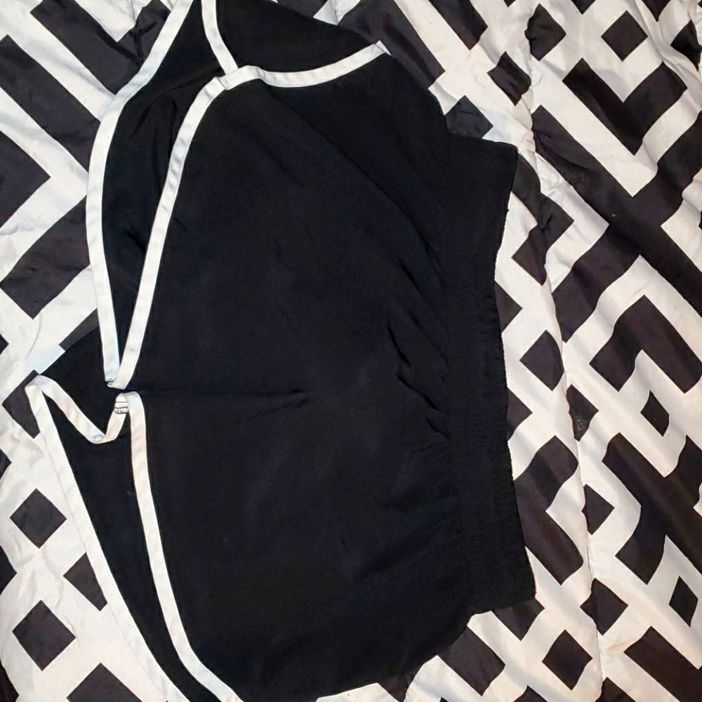 Black athletic shorts